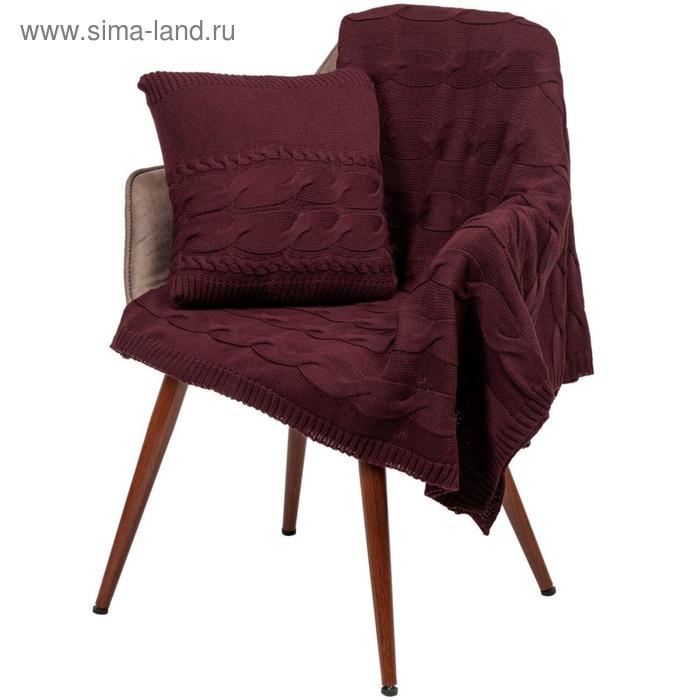 

Подушка Stille, размер 35x35 см, цвет бордовый