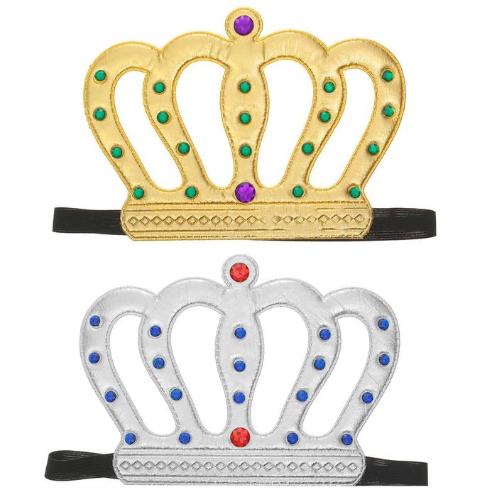 Карнавальная корона «Король», на резинке, цвета МИКС