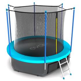 

Батут EVO JUMP Internal, d=366 см, с териленовой сеткой и лестницей + нижняя сеть, цвет морская волна