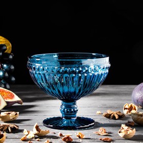 Креманка круглая «Босфор», 350 мл, 12×11 см, цвет синий