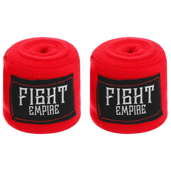 Бинты боксёрские эластичные FIGHT EMPIRE 4 м, цвет красный