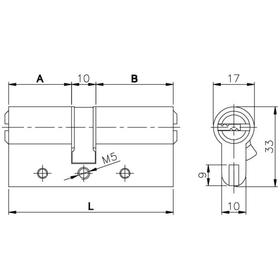 

Цилиндровый механизм 164 DBN-E/70 мм (30.10.30), 5 кл., цвет латунь