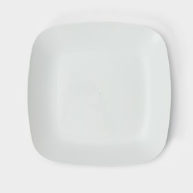 Тарелка плоская «Квадро», 22×22 см, цвет белый