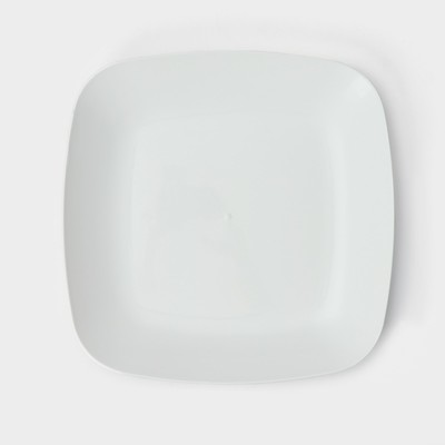 Тарелка плоская «Квадро», 22×22 см, цвет белый
