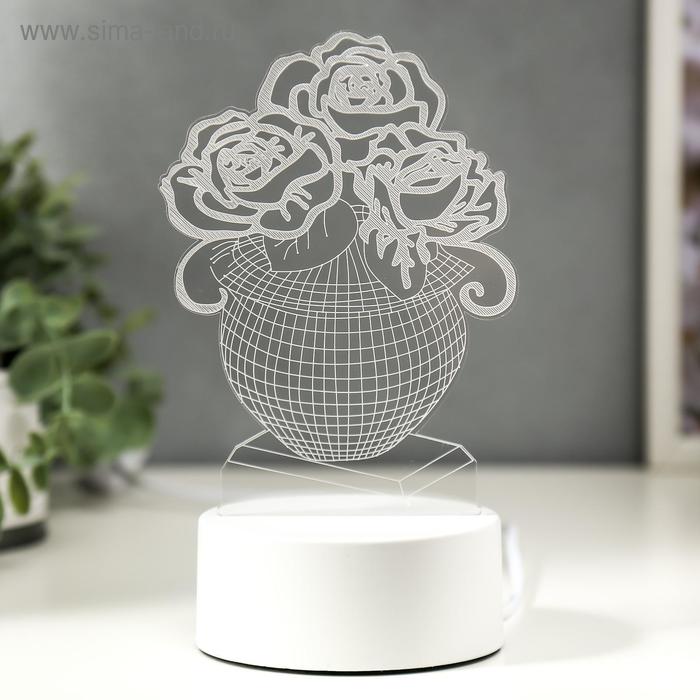 фото Светильник "ваза с цветами" led rgb от сети risalux