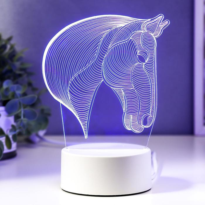 Светильник Лошадь LED RGB от сети