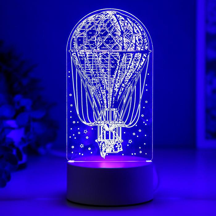 Светильник "Воздушный шар" LED RGB от сети 9,5х9,5х21 см