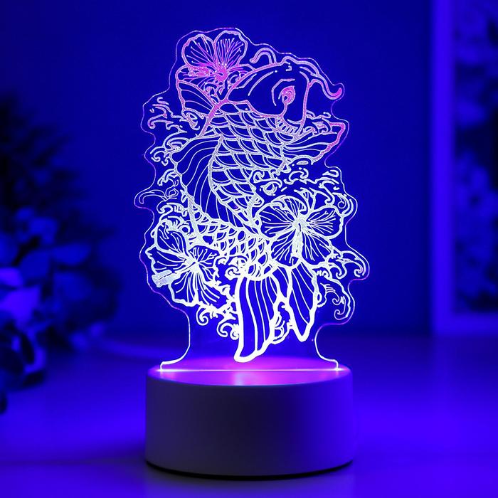 Светильник "Золотая рыбка" LED RGB от сети 9,5х11х19 см