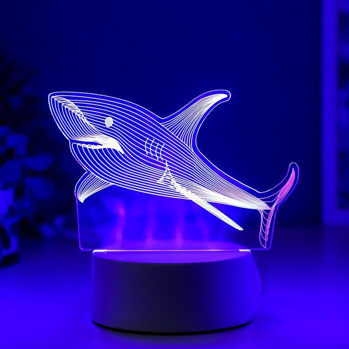 Светильник "Акула" LED RGB от сети 9,5х15х14 см