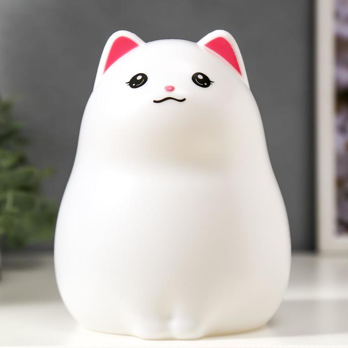 

Ночник " Котенок" LED от батареек 3хАА белый 11,5х12,5х17 см