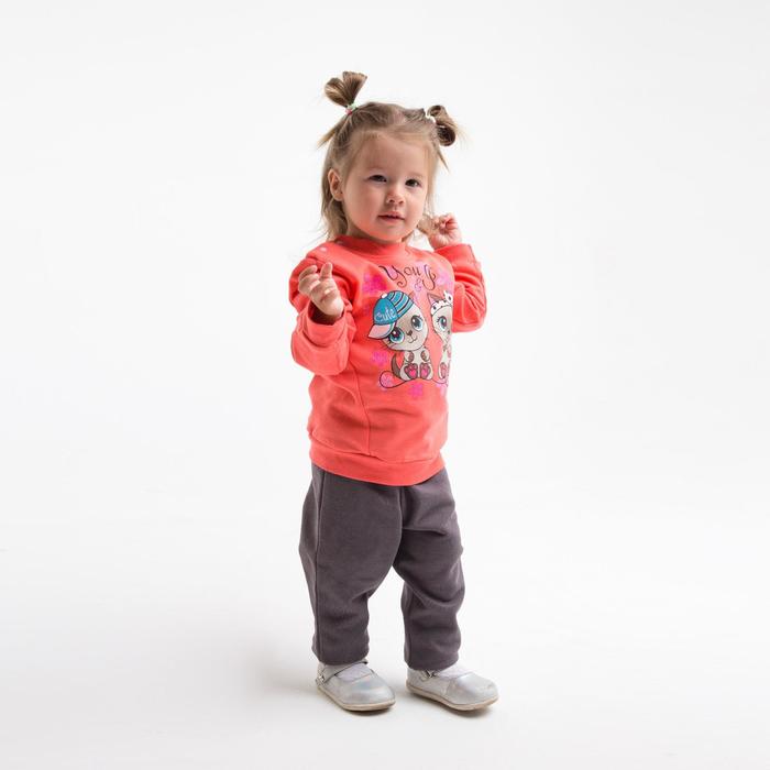 Комплект детский CAT, цвет коралловый, рост 80 см