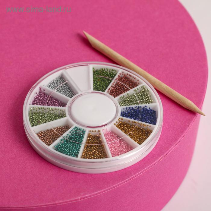 

Набор Beauty winter, бульонки для декора ногтей (12 цветов) и апельсиновая палочка