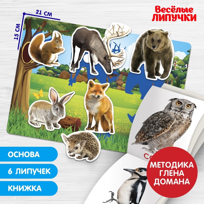Игра на липучках «Изучаем мир лесных животных», методика Домана