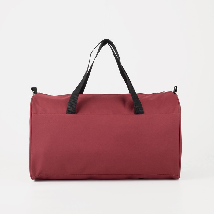 фото Сумка спортивная на молнии, без подкладки, цвет бордовый textura