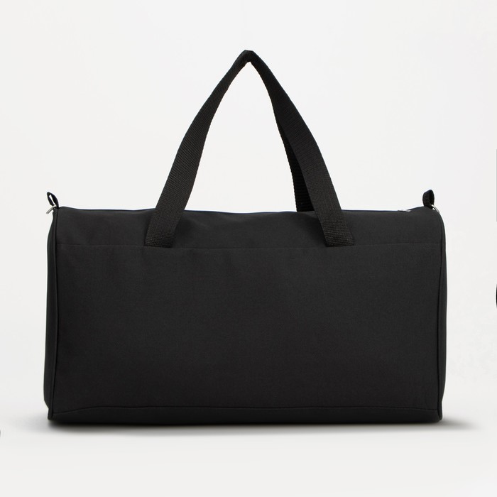 фото Сумка спортивная на молнии, без подкладки, цвет чёрный textura