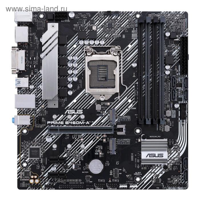 фото Материнская плата asus prime b460m-a, lga1200, b460, 4xddr4, dvi, hdmi, dp, matx