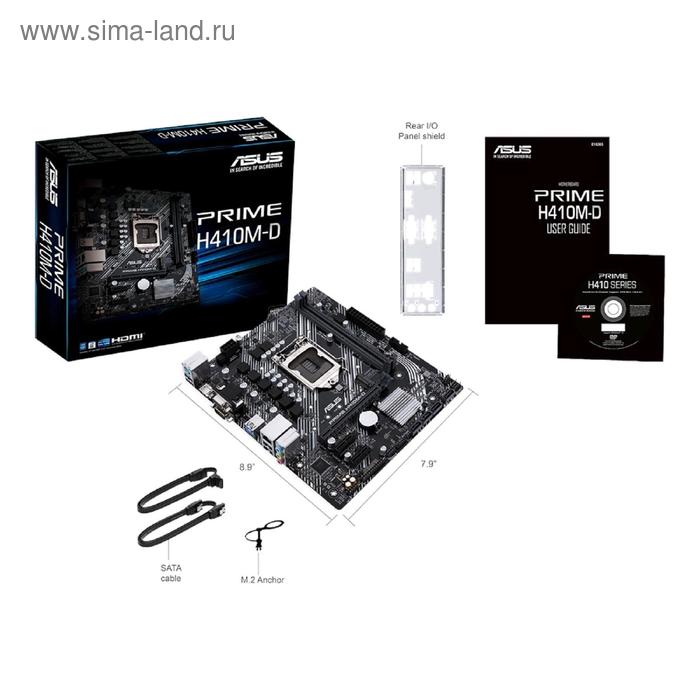 

Материнская плата Asus PRIME H410M-D, LGA1200, H410, 2xDDR4, VGA, HDMI, mATX