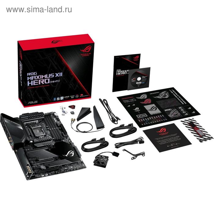Купить Материнская плата Asus ROG MAXIMUS XII HERO (WI-FI), LGA1200, Z490, 4xDDR4, ATX Материнская плата Asus ROG MAXIMUS XII HERO (WI-FI), LGA1200, Z490, 4xDDR4, ATX