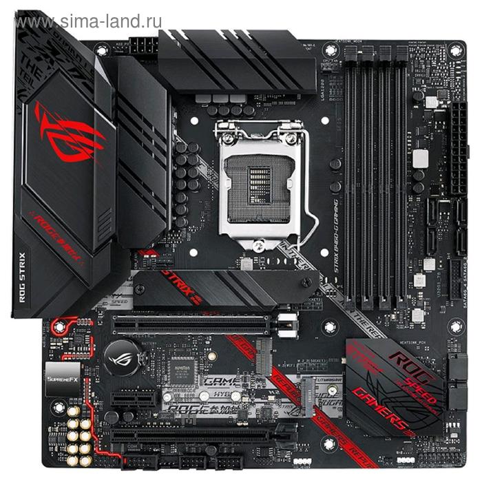 фото Материнская плата asus rog strix b460-g gaming, lga1200, b460, 4xddr4, hdmi, dp, matx