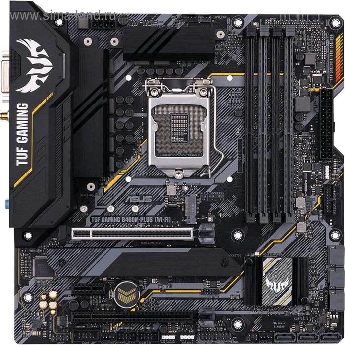 фото Материнская плата asus tuf gaming b460m-plus (wi-fi), lga1200, b460, dvi, hdmi, dp, matx