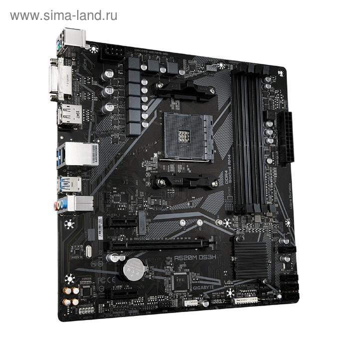 

Материнская плата Gigabyte A520M DS3H, AM4, A520, 4xDDR4, DVI, HDMI, DP, mATX