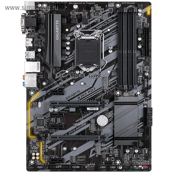 фото Материнская плата gigabyte b365 hd3, lga1151v2, b365, 4xddr4, vga, dvi, hdmi, atx