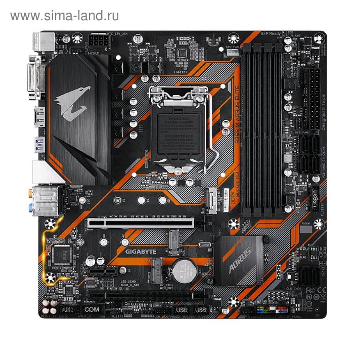 фото Материнская плата gigabyte b365 m aorus elite, lga1151v2, b365, 4xddr4, dvi, hdmi, dp, matx 538872