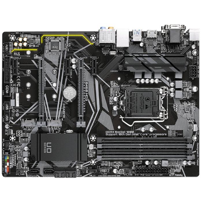 фото Материнская плата gigabyte b460 hd3, lga1200, b460, 4xddr4, vga, dvi, hdmi, atx