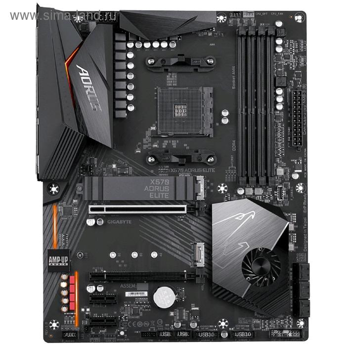 фото Материнская плата gigabyte x570 aorus elite, am4, x570, 4xddr4, hdmi, atx