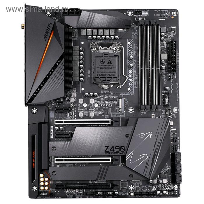 фото Материнская плата gigabyte z490 aorus pro ax, lga1200, z490, 4xddr4, hdmi, atx