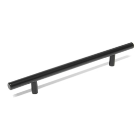 Ручка рейлинг, нерж. сталь, d=12 мм, м/о 160 мм, цвет черный