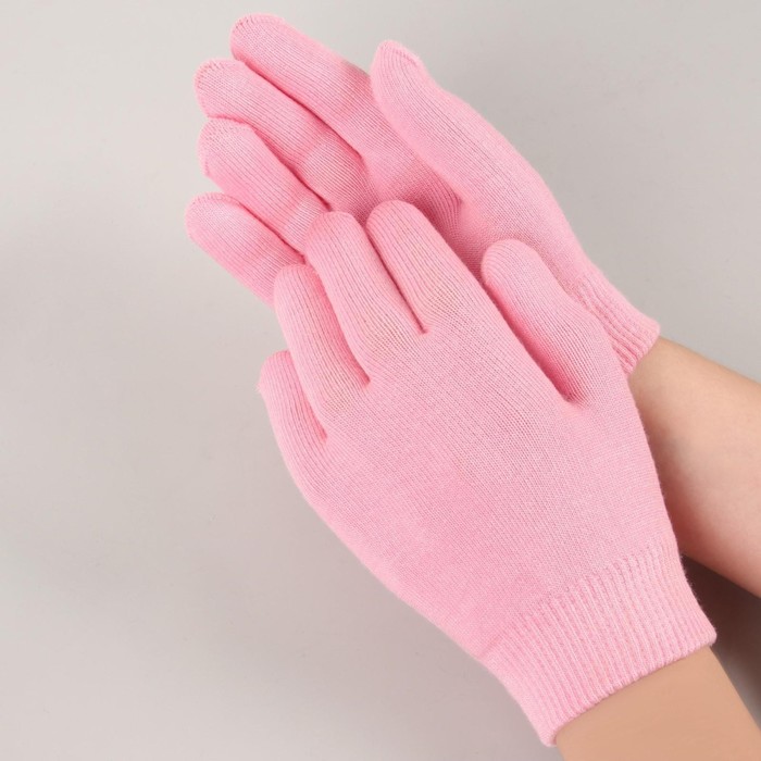 Перчатки гелевые, увлажняющие, one size, цвет розовый перчатки тдд черный one size
