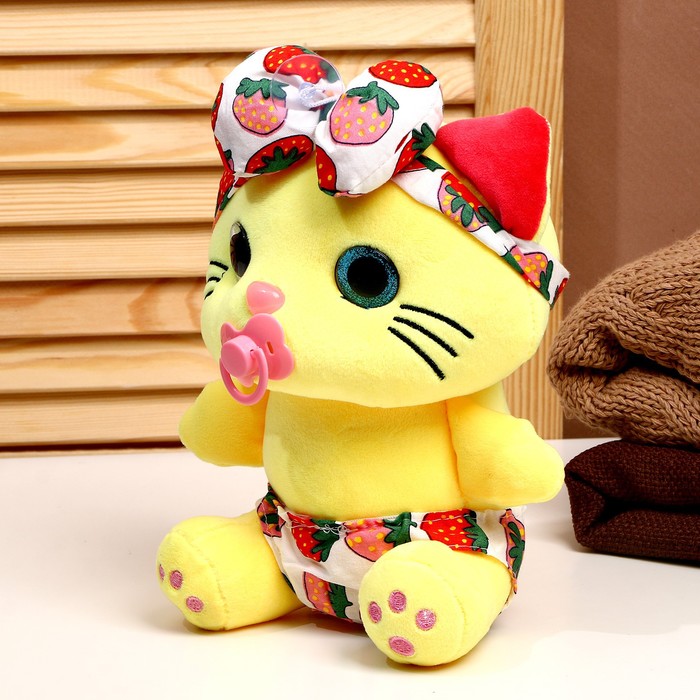 

Мягкая игрушка «Котик с соской», МИКС