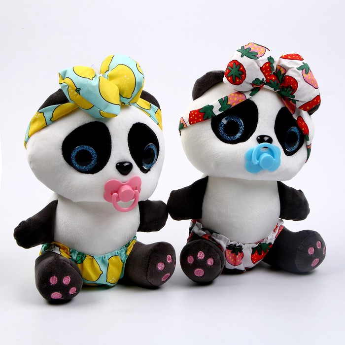 Мягкая игрушка «Панда с соской», цвета МИКС