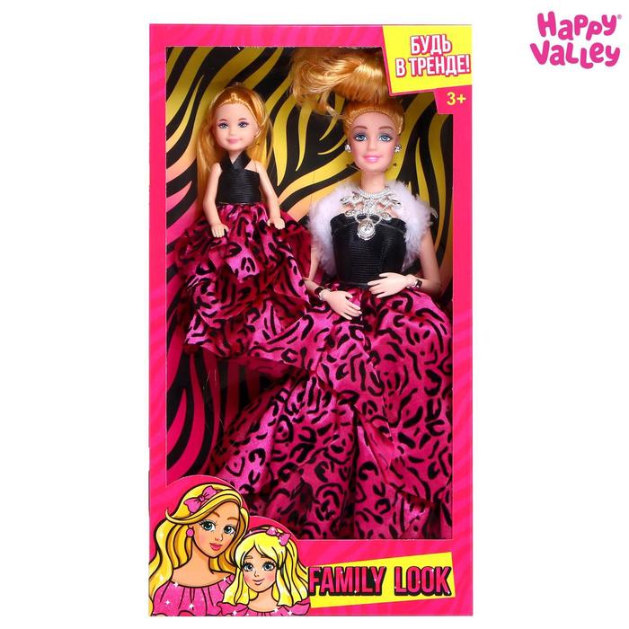 Кукла-модель с дочкой Family Look «Будь в тренде» розовая кукла модель мама с дочкой с коляской микс