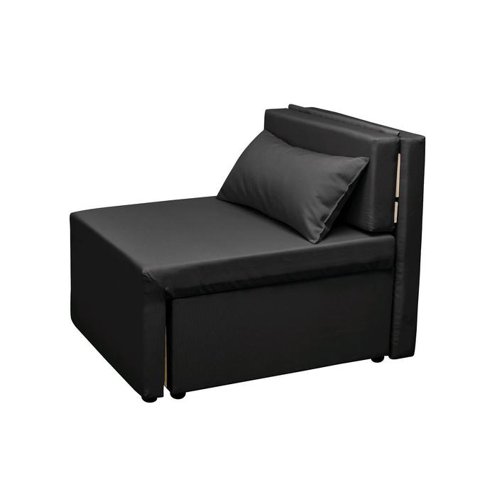 кресло кровать милена 2 brown экокожа черная Кресло-кровать Милена GRAFIT