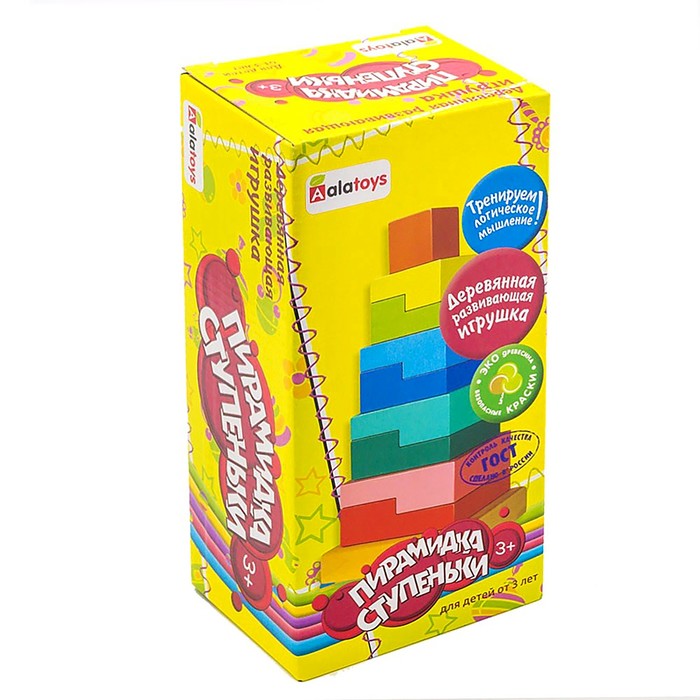 Пирамидка "Ступеньки", 10 деталей