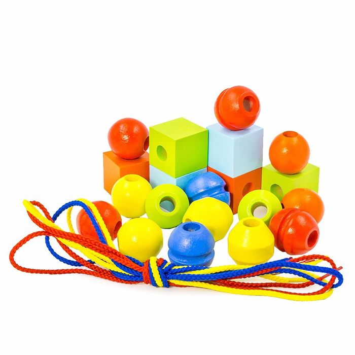 Конструктор "Шнуровочка" 20 деталей, 3 шнура