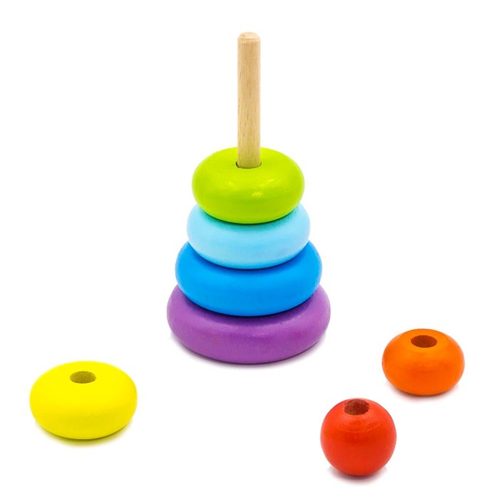 Пирамидка "Колечки", 7 элементов