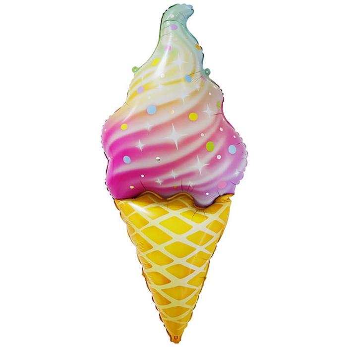 Шар фольгированный 47 «Искрящееся мороженое», фигура шар фольгированный 24 разноцветное мороженое