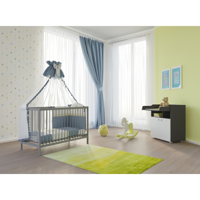 

Комод Polini kids Simple 1270, цвет серый-белый