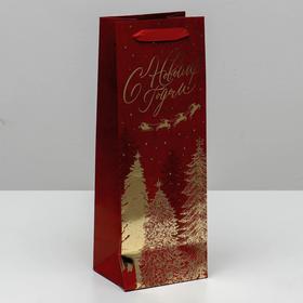 

Пакет под бутылку «С Новым годом!», 13 × 36 × 10 см