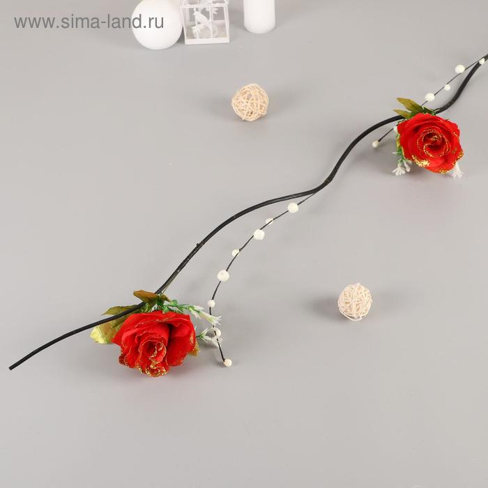 Декор тинги Сверкающие розы 150 см (фасовка 5шт, цена за 1шт) микс