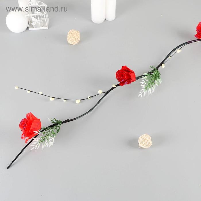 Декор тинги Роза с сеточкой 150 см (фасовка 5шт, цена за 1шт) микс