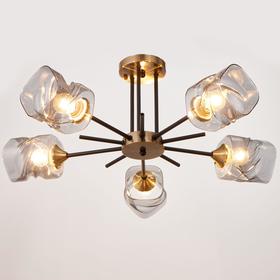 

Люстра 673140/5 E27 40Вт черный-бронза 69х69х24 см