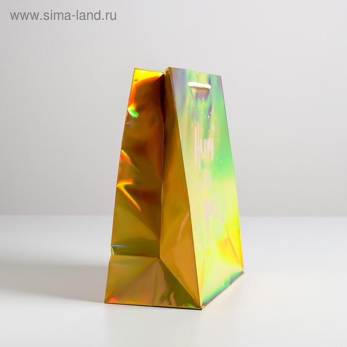 

Пакет голография вертикальный «Happy New year», ML 23 × 27 × 11,5 см