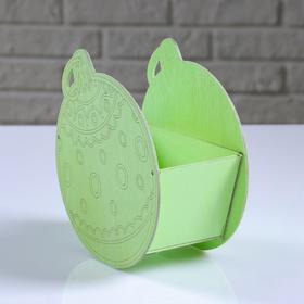 

Кашпо деревянное "Игрушка ёлочная", салатовый, 16.5×9.2×18 см