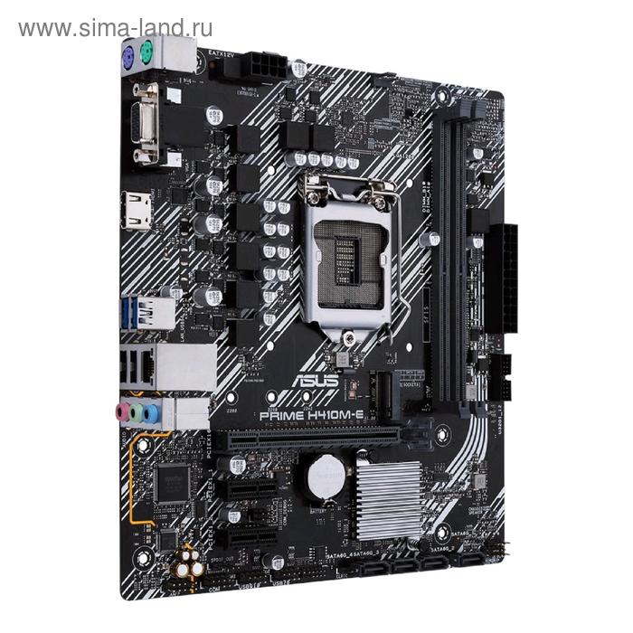 фото Материнская плата asus prime h410m-e, lga1200, h410, 2xddr4, vga, hdmi, matx