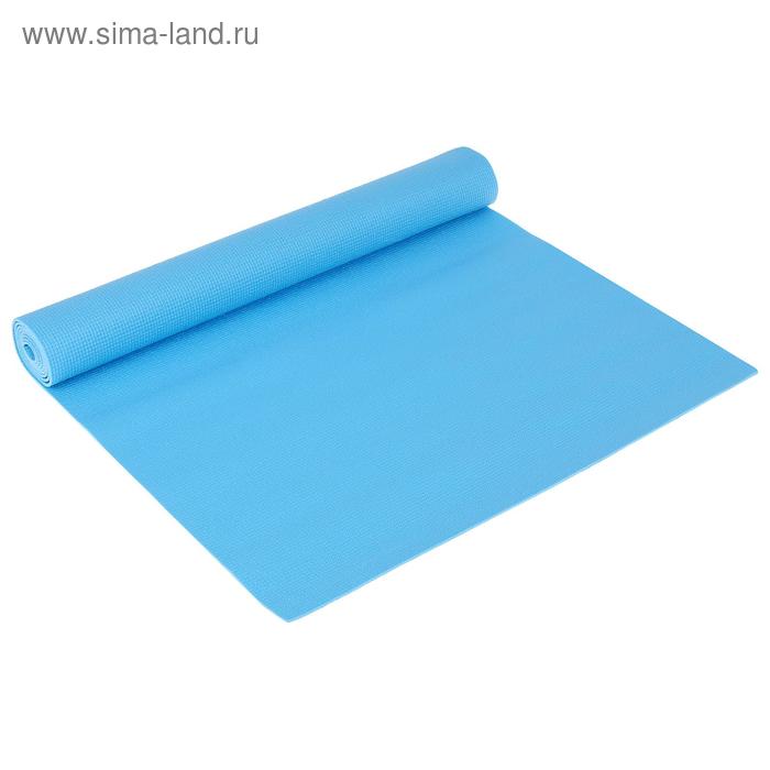 фото Коврик для йоги torres, pvc, 172 × 61 × 3 мм, нескользящее покрытие, цвет голубой