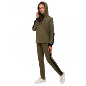 

Костюм женский (худи, брюки) цвет хаки, размер 52